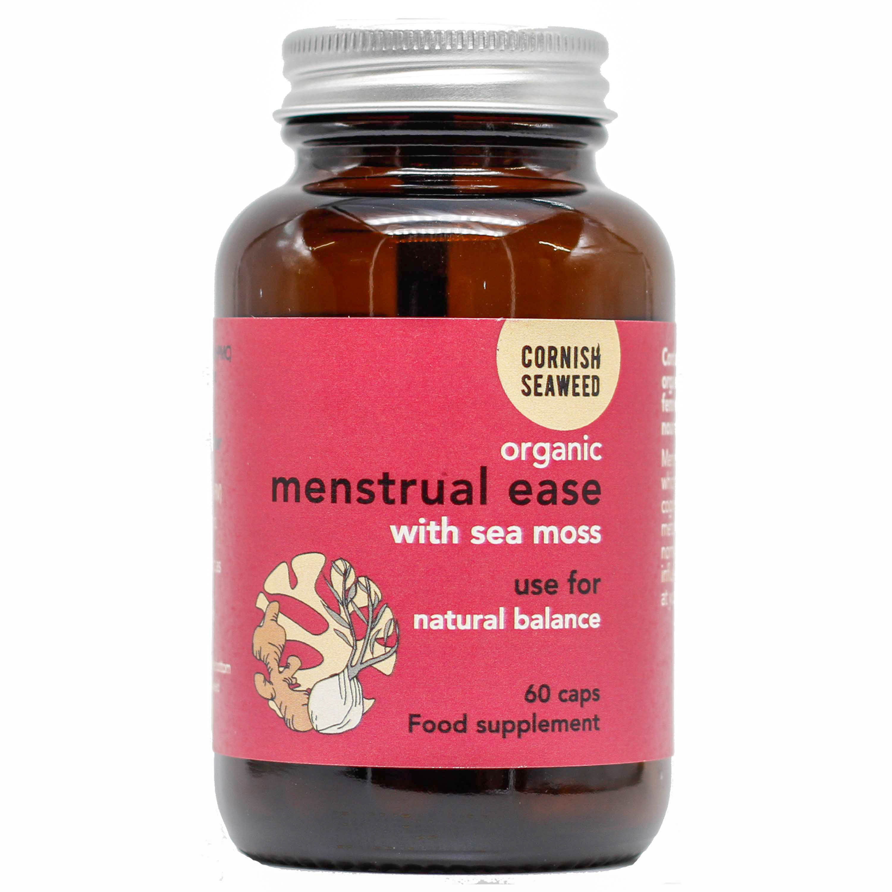 Menstrual ease (sea moss, ginger & fennel) ORGANIC 60 caps